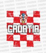 Majica Hrvatska - Croatia kockice bijela - Slika 2