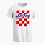 Majica Hrvatska - Hrvatska kockice bijela