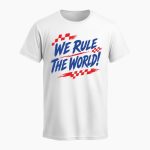 Majica Hrvatska - We rule the world bijela