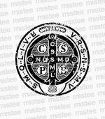Majica medaljon sv. Benedikta - bijela - Slika 2